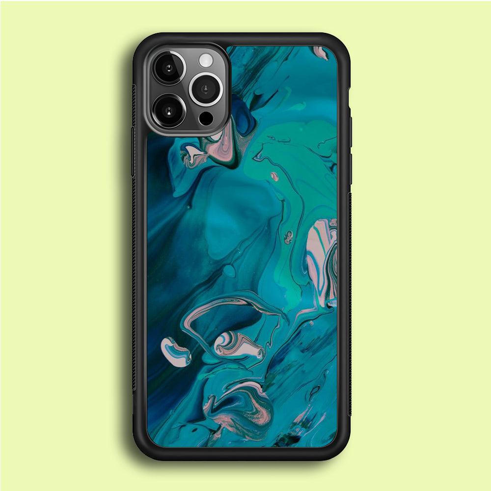 Marble Pattern 028 iPhone 12 Pro Case-Rubber / Black (2D Case)-Xtracase
