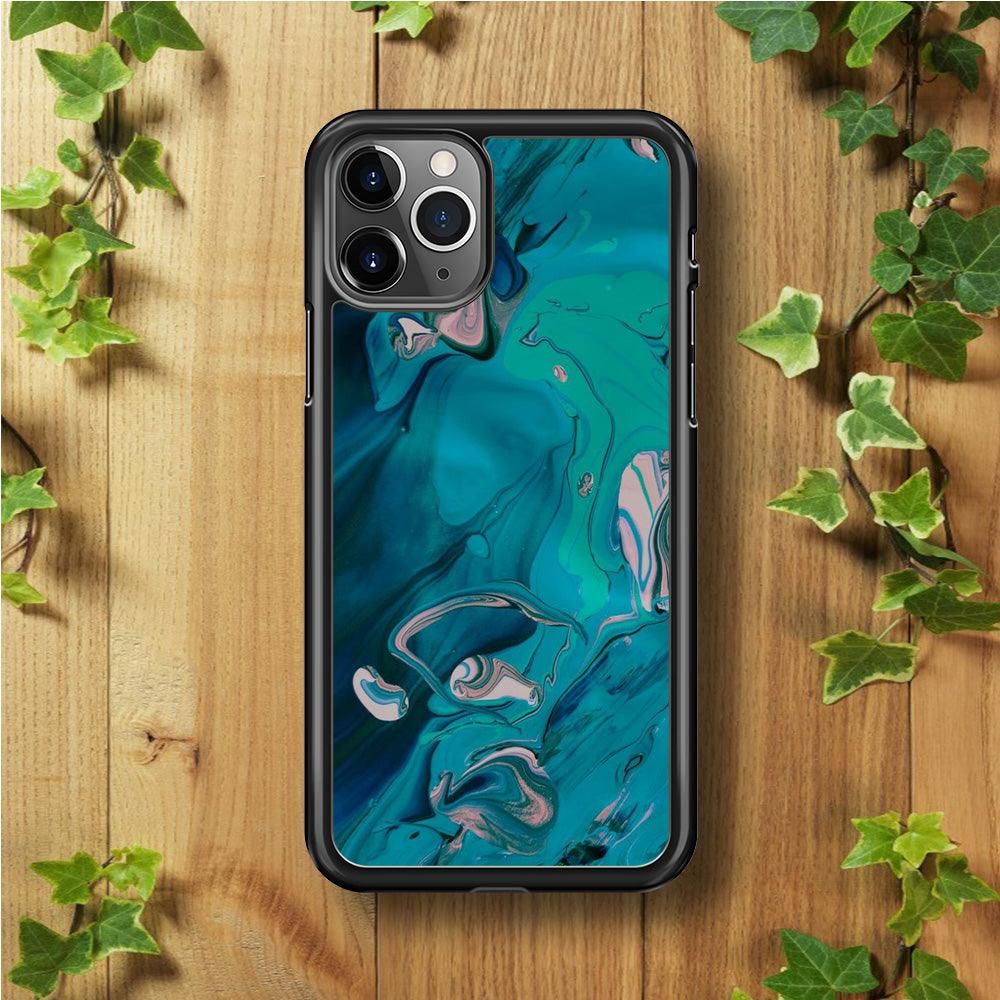 Marble Pattern 028 iPhone 11 Pro Case-Rubber / Black (2D Case)-Xtracase