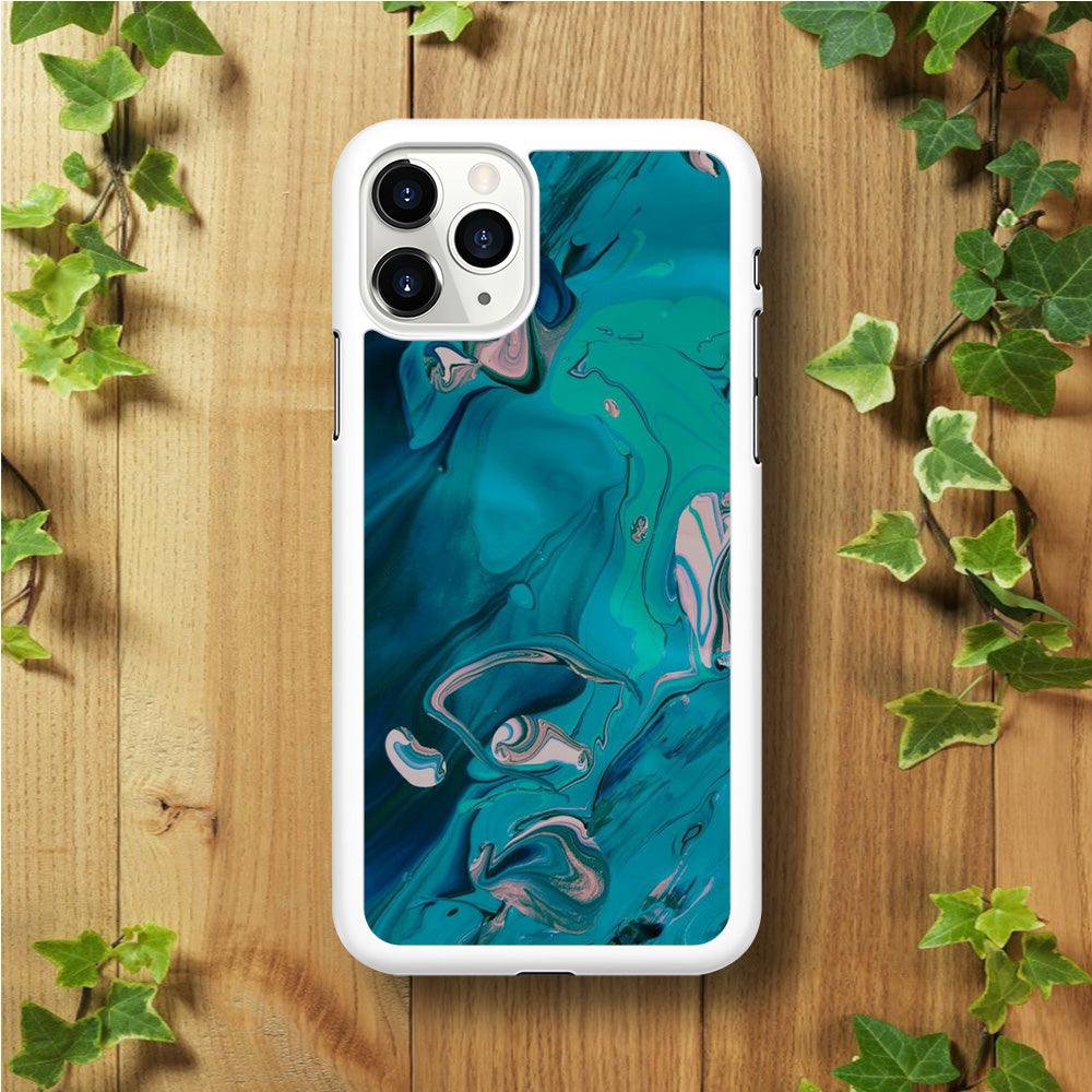 Marble Pattern 028 iPhone 11 Pro Case-Rubber / White (2D Case)-Xtracase