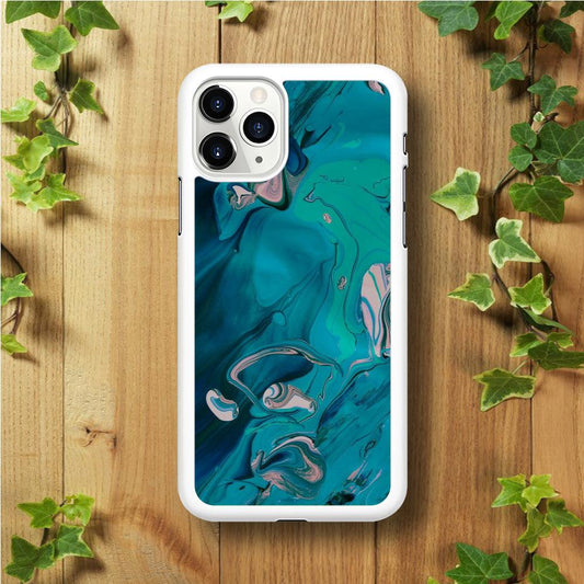 Marble Pattern 028 iPhone 11 Pro Case-Rubber / White (2D Case)-Xtracase