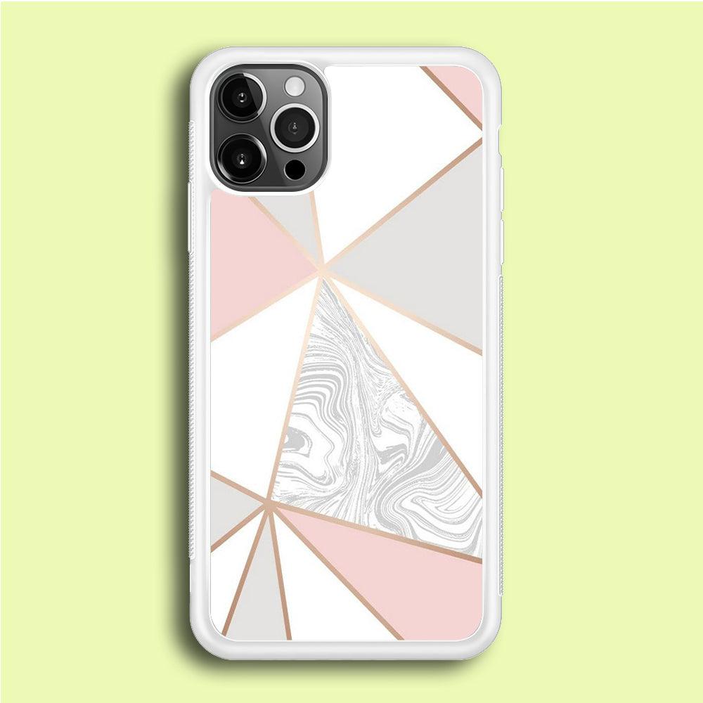 Marble Pattern 030 iPhone 12 Pro Case-Rubber / White (2D Case)-Xtracase