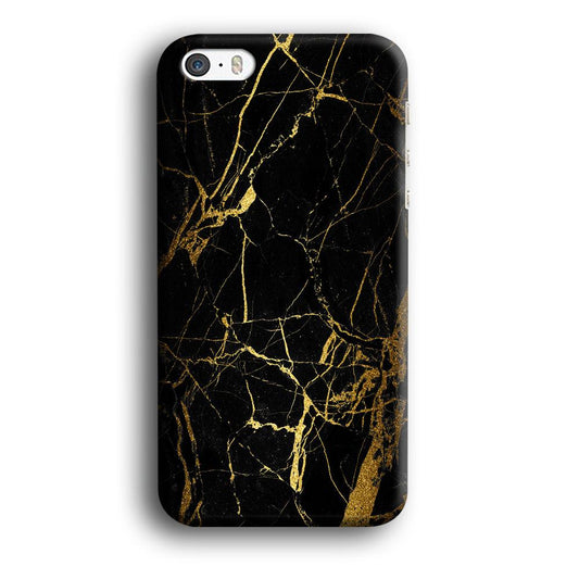 Marble Pattern Black and Gold iPhone 5 | 5s Case-Plastic / Full Wrap (3D Case)-Xtracase