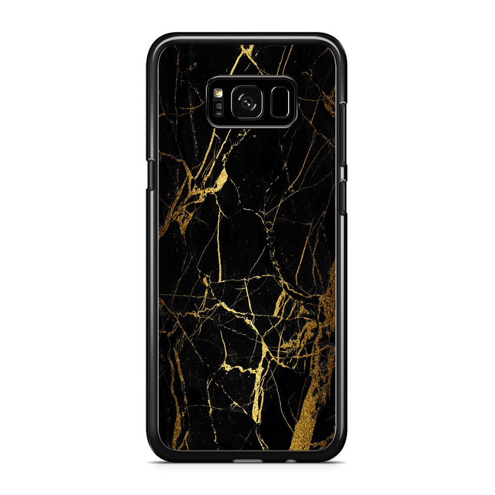 Marble Pattern Black and Gold Samsung Galaxy S8 Case