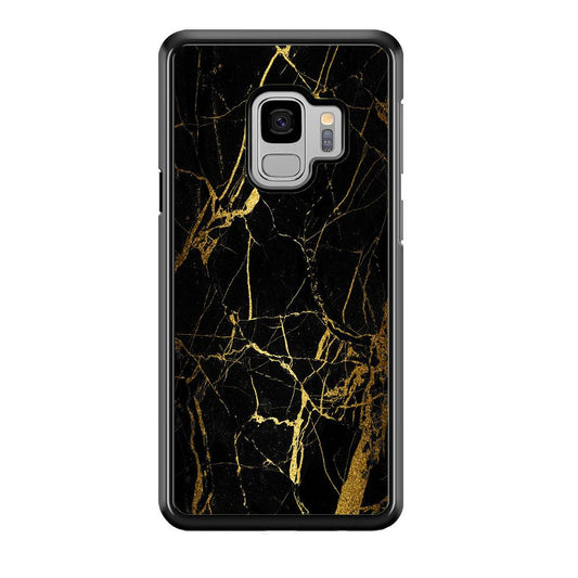 Marble Pattern Black and Gold Samsung Galaxy S9 Case-Plastic / Full Wrap (3D Case)-Xtracase