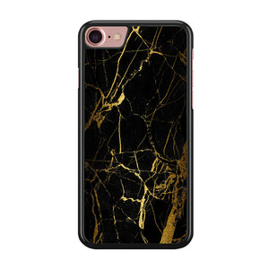 Marble Pattern Black and Gold iPhone 7 Case