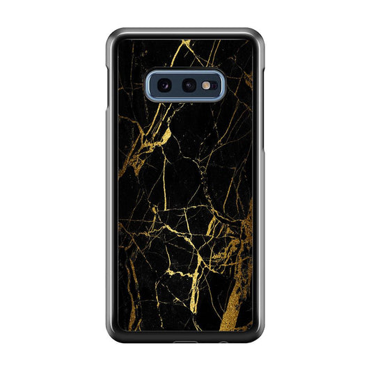 Marble Pattern Black and Gold Samsung Galaxy S10E Case-Plastic / Full Wrap (3D Case)-Xtracase