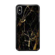 Load image into Gallery viewer, Marble Pattern Black and Gold iPhone Xs Case