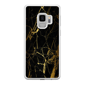 Marble Pattern Black and Gold Samsung Galaxy S9 Case