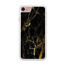 Load image into Gallery viewer, Marble Pattern Black and Gold iPhone 7 Case
