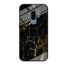 Load image into Gallery viewer, Marble Pattern Black and Gold Samsung Galaxy S9 Plus Case