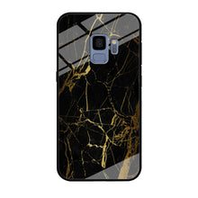 Load image into Gallery viewer, Marble Pattern Black and Gold Samsung Galaxy S9 Case
