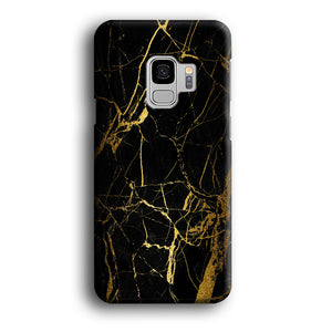 Marble Pattern Black and Gold Samsung Galaxy S9 Case