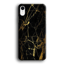 Load image into Gallery viewer, Marble Pattern Black and Gold iPhone XR Case