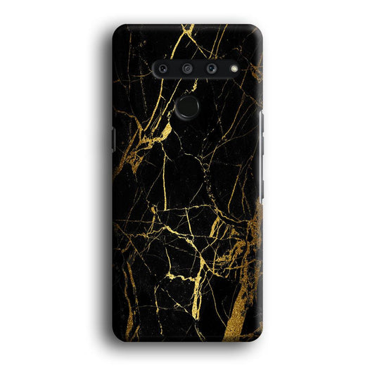 Marble Pattern Black and Gold LG V50 3D Case-Xtracase