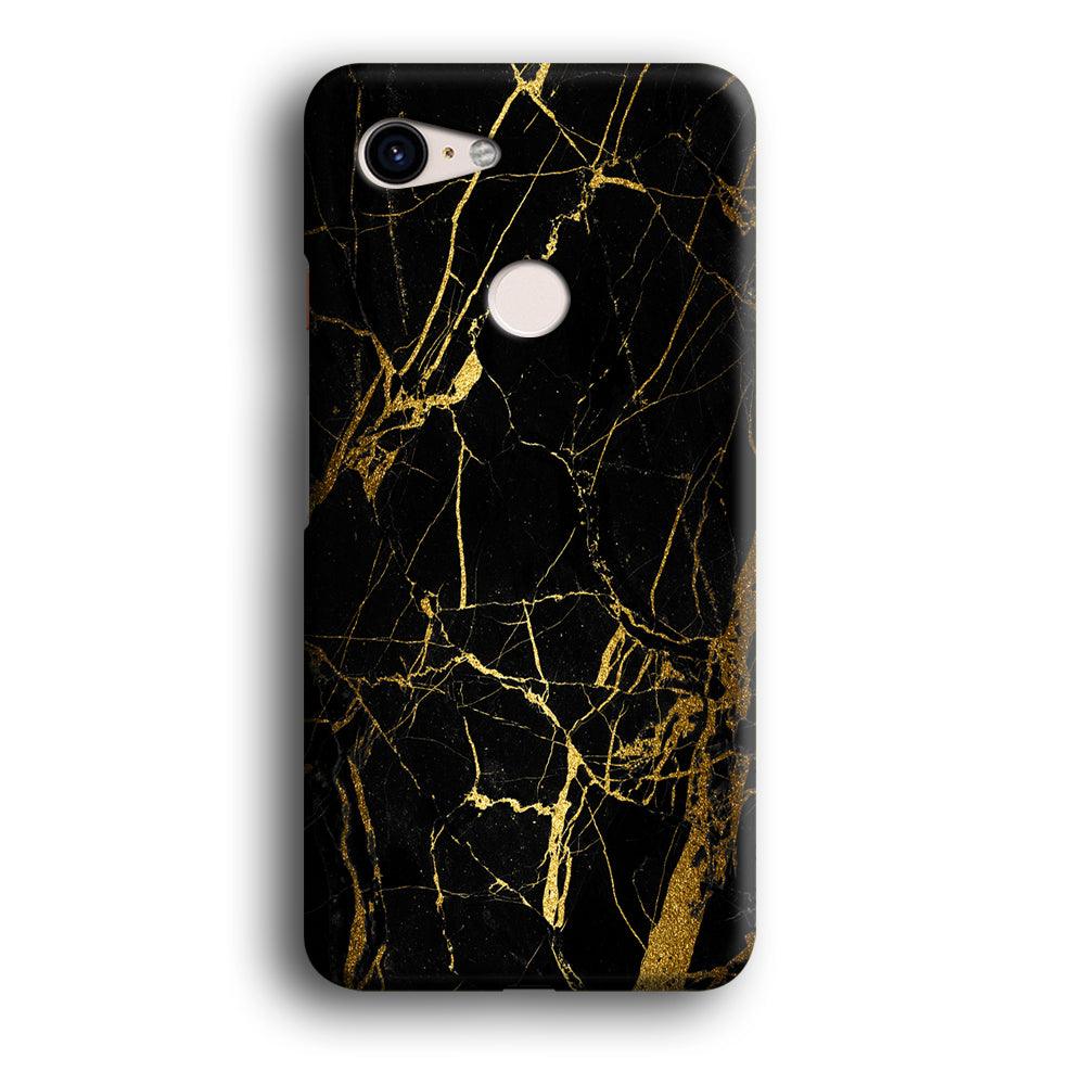 Marble Pattern Black and Gold Google Pixel 3 XL 3D Case-Xtracase