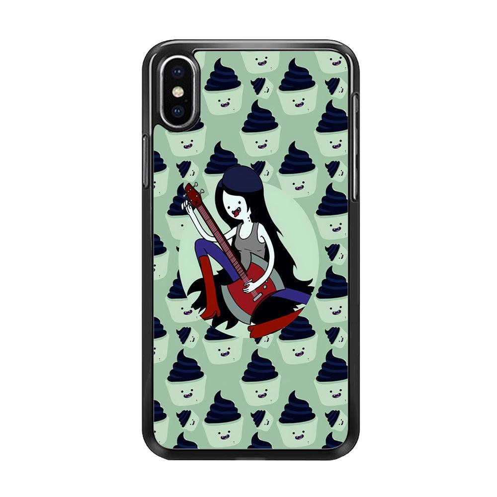 Marceline The Vampire Queen iPhone X Case-Rubber / Black (2D Case)-Xtracase