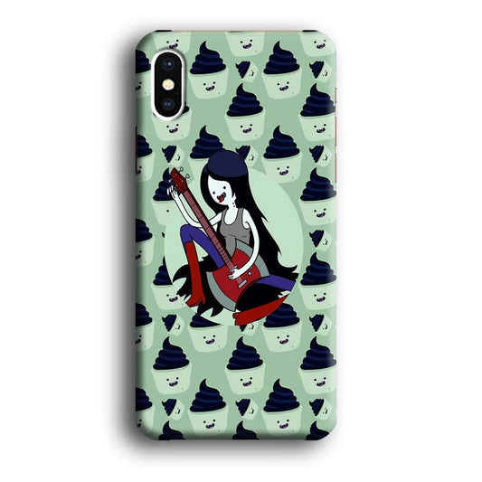 Marceline The Vampire Queen iPhone Xs Case-Plastic / Full Wrap (3D Case)-Xtracase