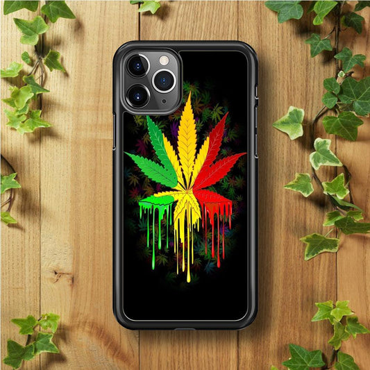Marijuana Art iPhone 11 Pro Case-Rubber / Black (2D Case)-Xtracase