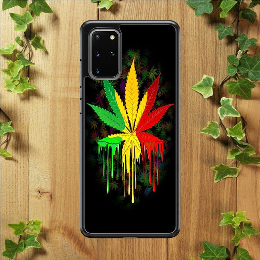 Marijuana Art Samsung Galaxy S20 Plus Case-Rubber / White (2D Case)-Xtracase