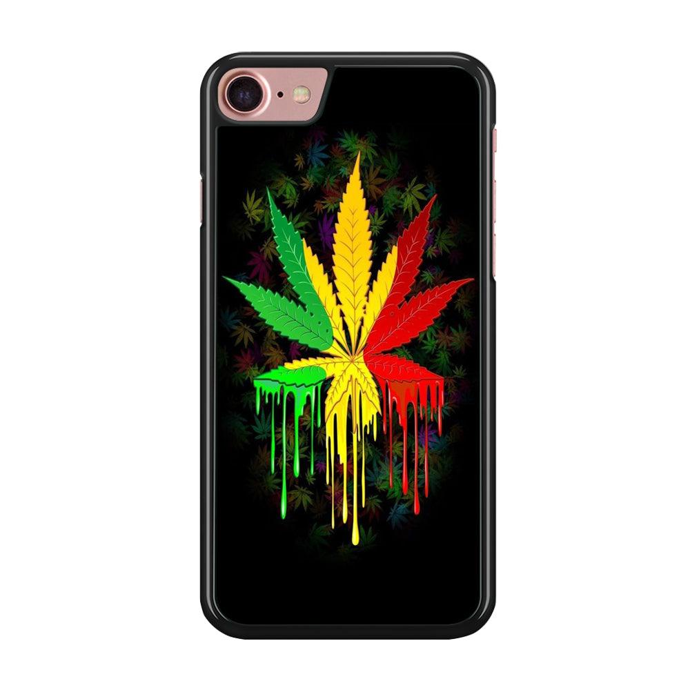 Marijuana Art iPhone 7 Case-Rubber / Black (2D Case)-Xtracase
