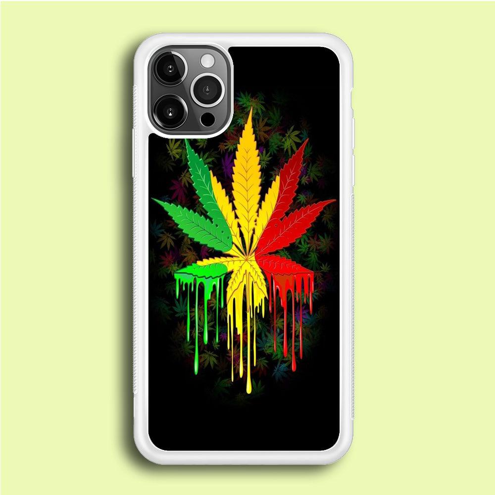 Marijuana Art iPhone 12 Pro Case-Rubber / White (2D Case)-Xtracase