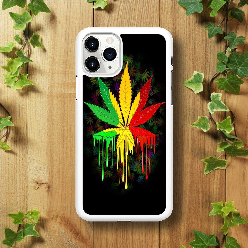 Marijuana Art iPhone 11 Pro Case-Rubber / White (2D Case)-Xtracase