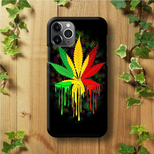 Marijuana Art iPhone 11 Pro Max Case-Plastic / Full Wrap (3D Case)-Xtracase