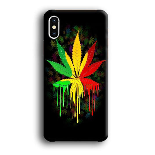 Marijuana Art iPhone Xs Case-Plastic / Full Wrap (3D Case)-Xtracase