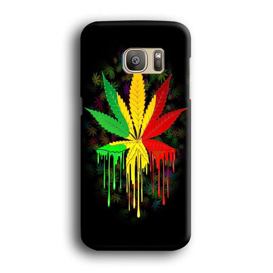 Marijuana Art Samsung Galaxy S7 Edge Case-Plastic / Full Wrap (3D Case)-Xtracase