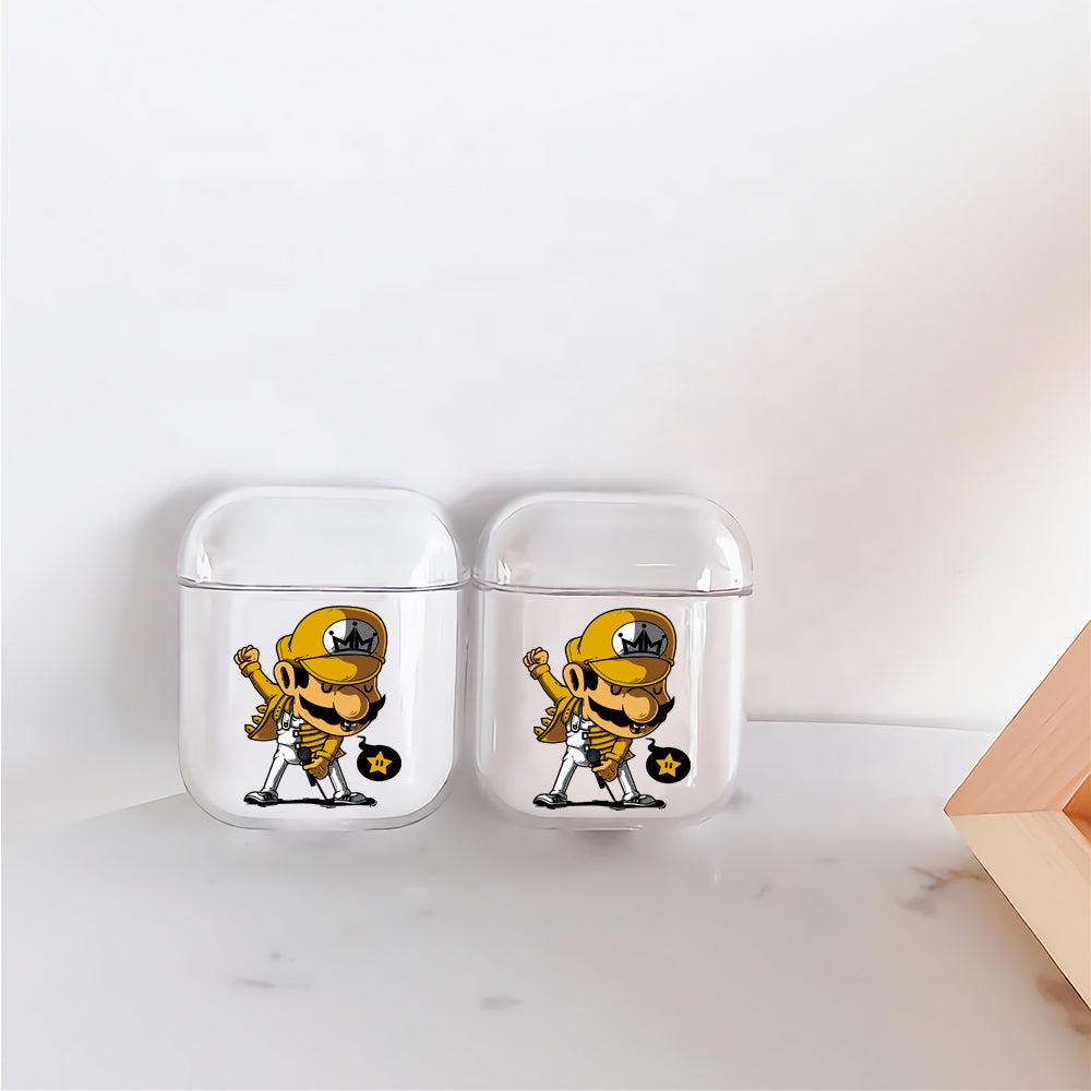 Mario Mercury Queen Hard Plastic Protective Clear Case Cover For Apple Airpods