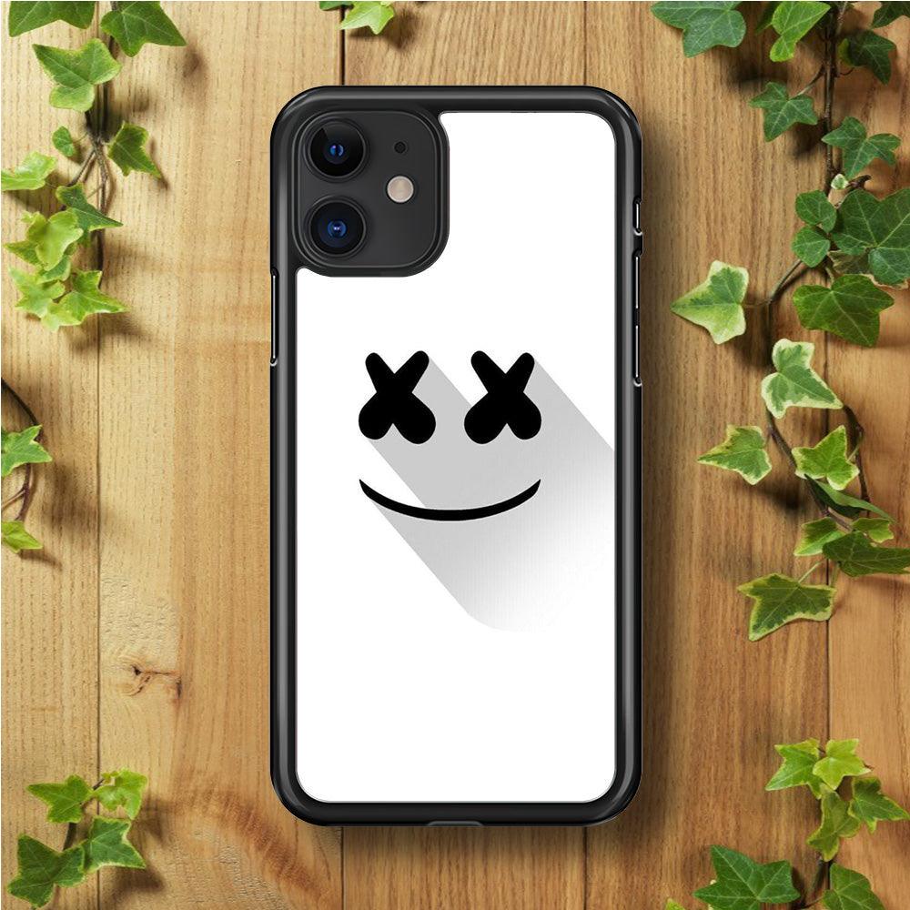 Marshmello iPhone 11 Case-Rubber / Black (2D Case)-Xtracase