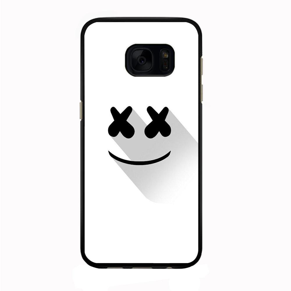 Marshmello Samsung Galaxy S7 Edge Case-Rubber / Black (2D Case)-Xtracase