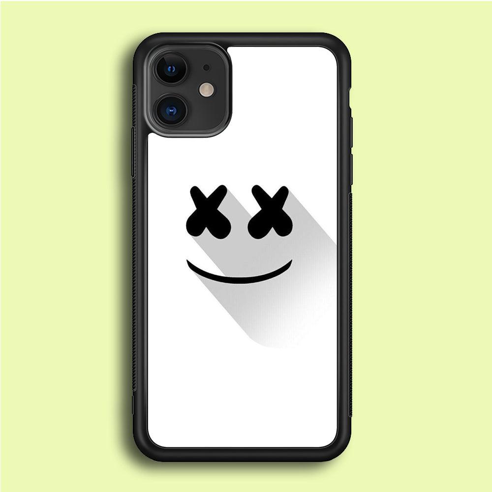 Marshmello iPhone 12 Case-Rubber / Black (2D Case)-Xtracase