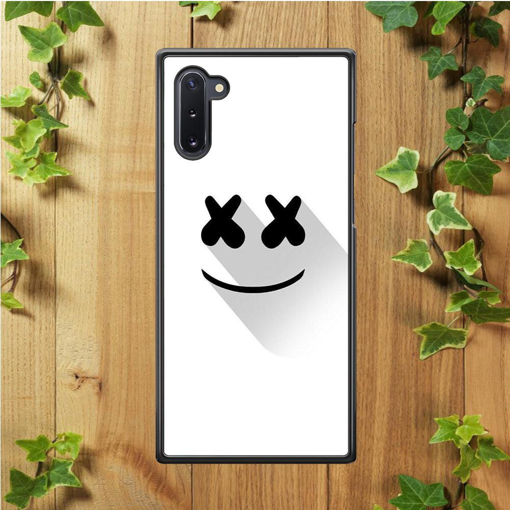 Marshmello Samsung Galaxy Note 10 Case-Rubber / White (2D Case)-Xtracase