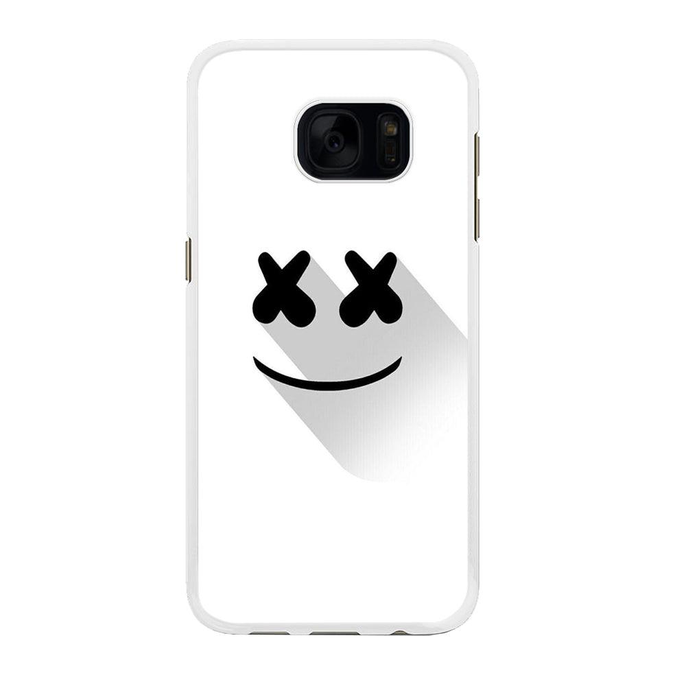 Marshmello Samsung Galaxy S7 Edge Case-Rubber / White (2D Case)-Xtracase