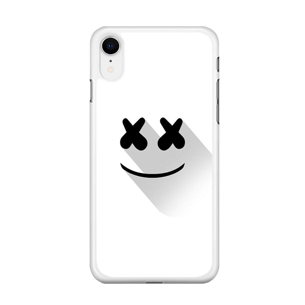 Marshmello iPhone XR Case-Rubber / White (2D Case)-Xtracase
