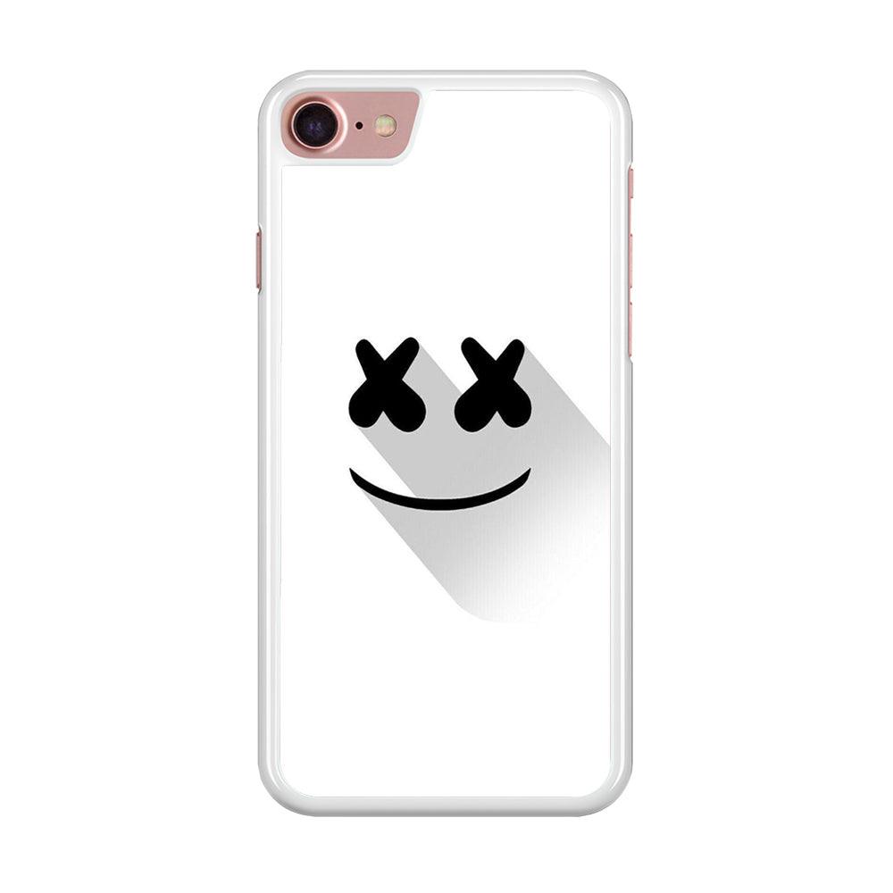 Marshmello iPhone 7 Case-Rubber / White (2D Case)-Xtracase