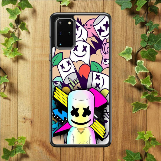 Marshmello Art Samsung Galaxy S20 Plus Case-Plastic / Full Wrap (3D Case)-Xtracase