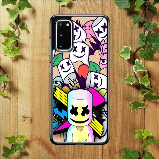 Marshmello Art Samsung Galaxy S20 Case-Plastic / Full Wrap (3D Case)-Xtracase