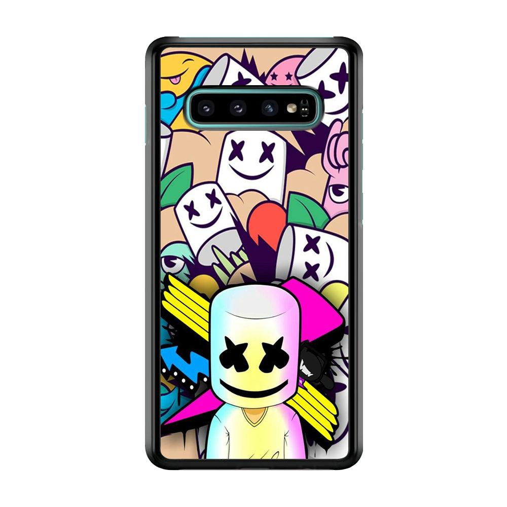 Marshmello Art Samsung Galaxy S10 Case-Plastic / Full Wrap (3D Case)-Xtracase