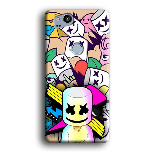 Marshmello Art Google Pixel 2 3D Case-Xtracase