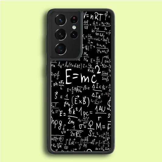 Matematic Pattern 001 Samsung Galaxy S21 Ultra Case-Rubber / White (2D Case)-Xtracase