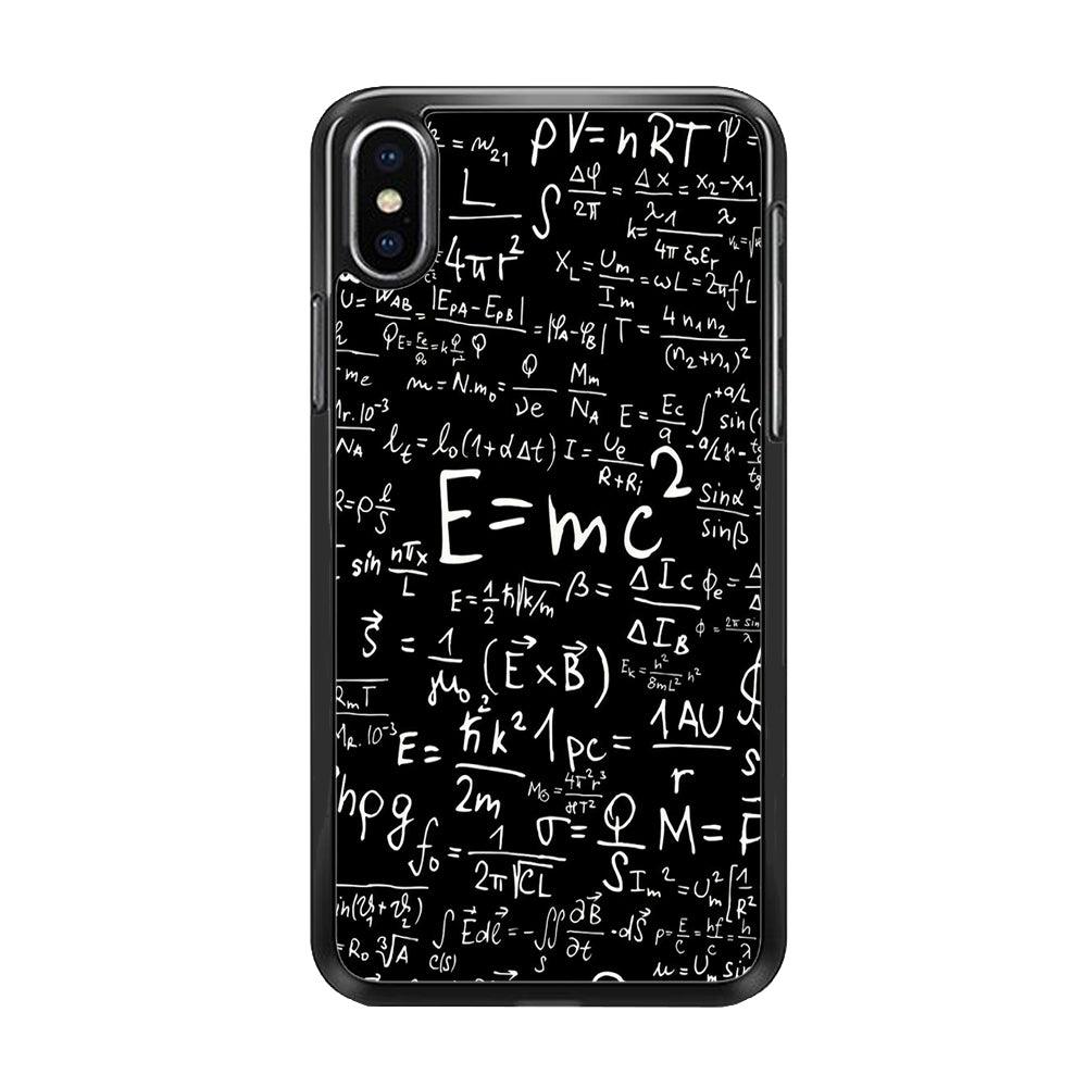 Matematic Pattern 001 iPhone Xs Max Case-Rubber / Black (2D Case)-Xtracase