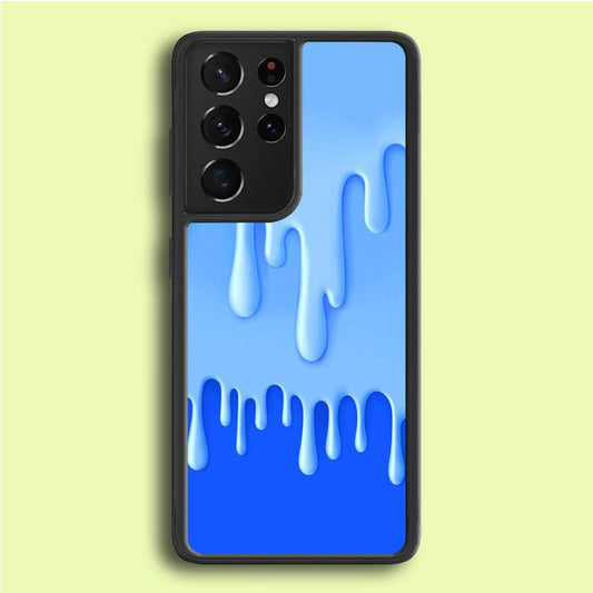 Melted Blue Cream Samsung Galaxy S21 Ultra Case-Plastic / Full Wrap (3D Case)-Xtracase