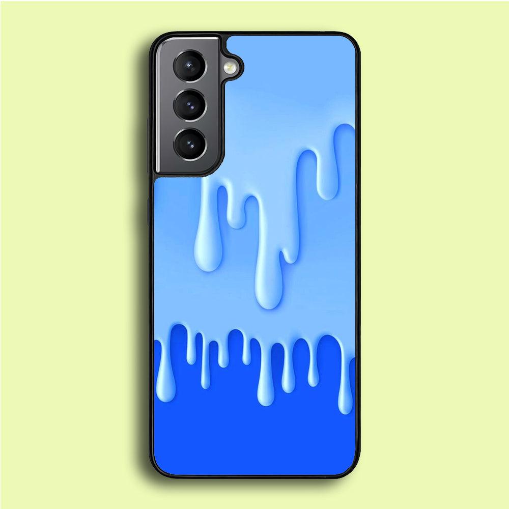 Melted Blue Cream Samsung Galaxy A16 Case-Rubber / White (2D Case)-Xtracase