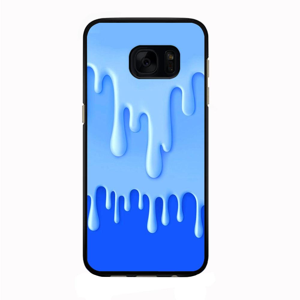 Melted Blue Cream Samsung Galaxy S7 Edge Case-Rubber / Black (2D Case)-Xtracase