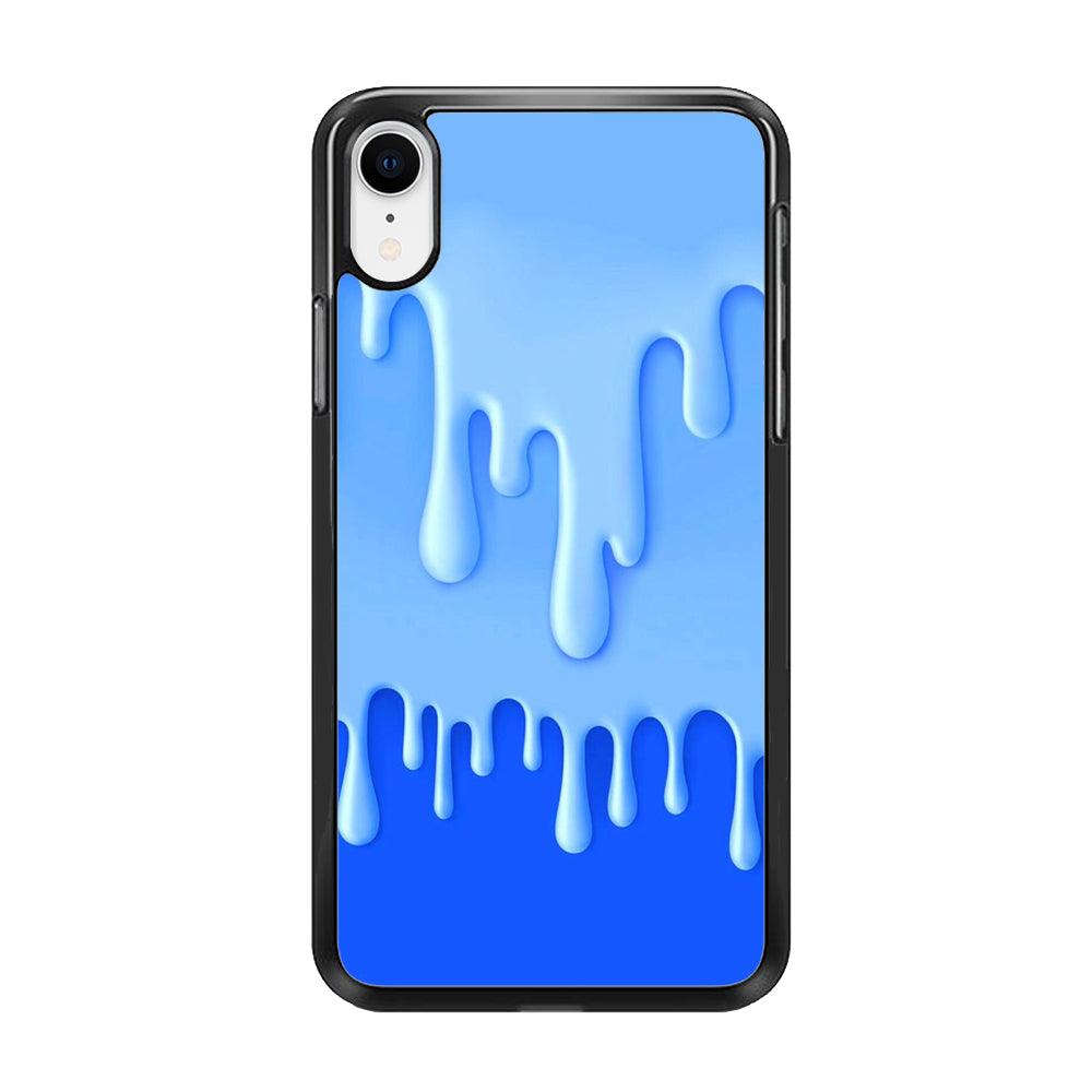 Melted Blue Cream iPhone XR Case-Rubber / Black (2D Case)-Xtracase