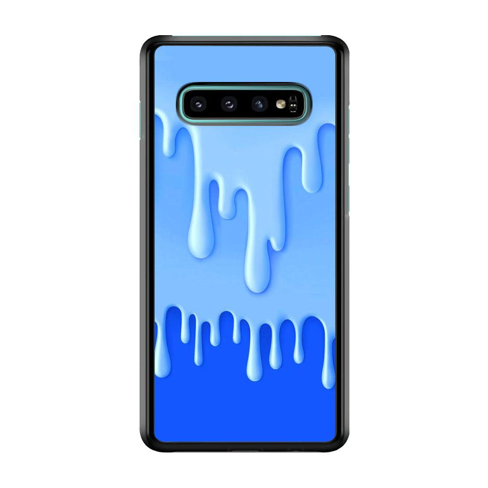 Melted Blue Cream Samsung Galaxy S10 Case-Plastic / Full Wrap (3D Case)-Xtracase