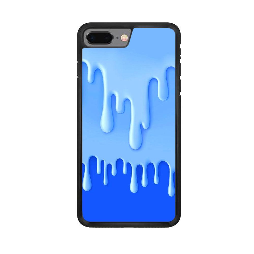 Melted Blue Cream iPhone 7 Plus Case-Rubber / Black (2D Case)-Xtracase