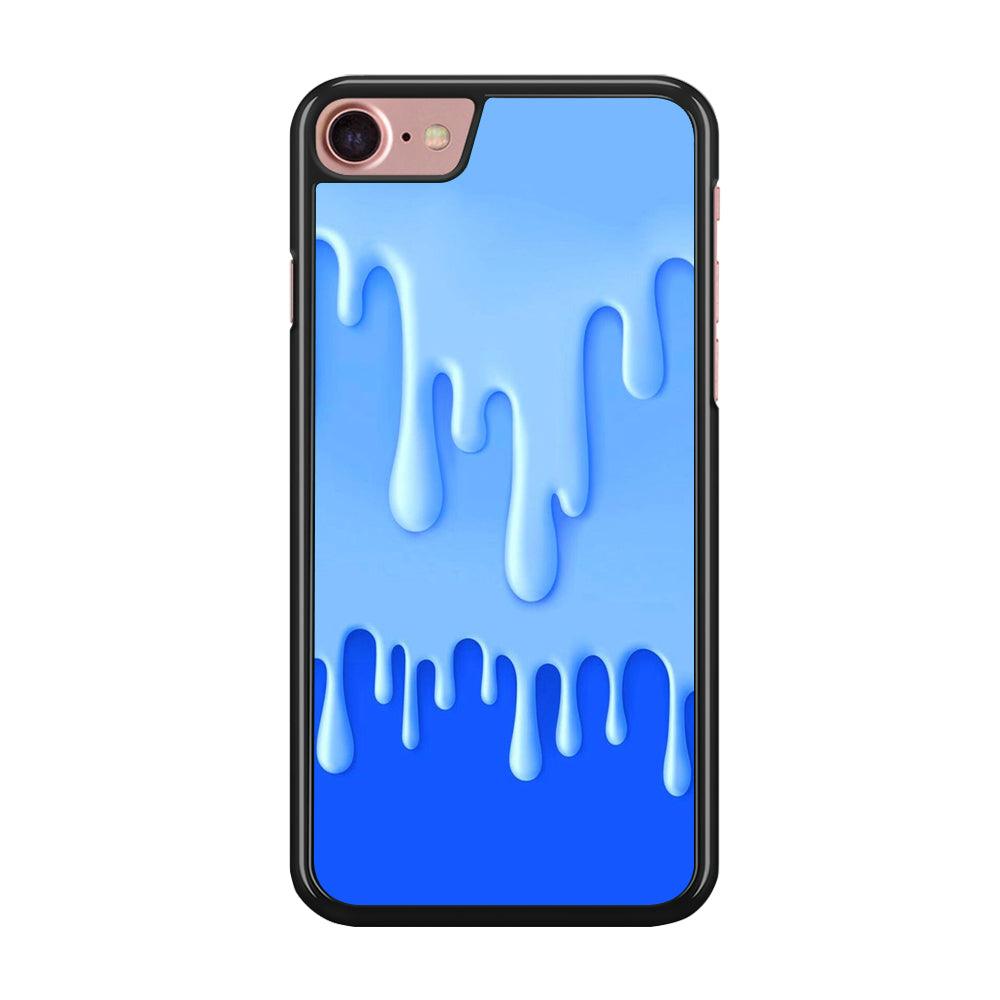 Melted Blue Cream iPhone 8 Case-Rubber / Black (2D Case)-Xtracase